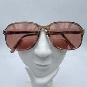 Vintage Libco Brown Translucent Oval Horn Rimmed Sunglasses Frames